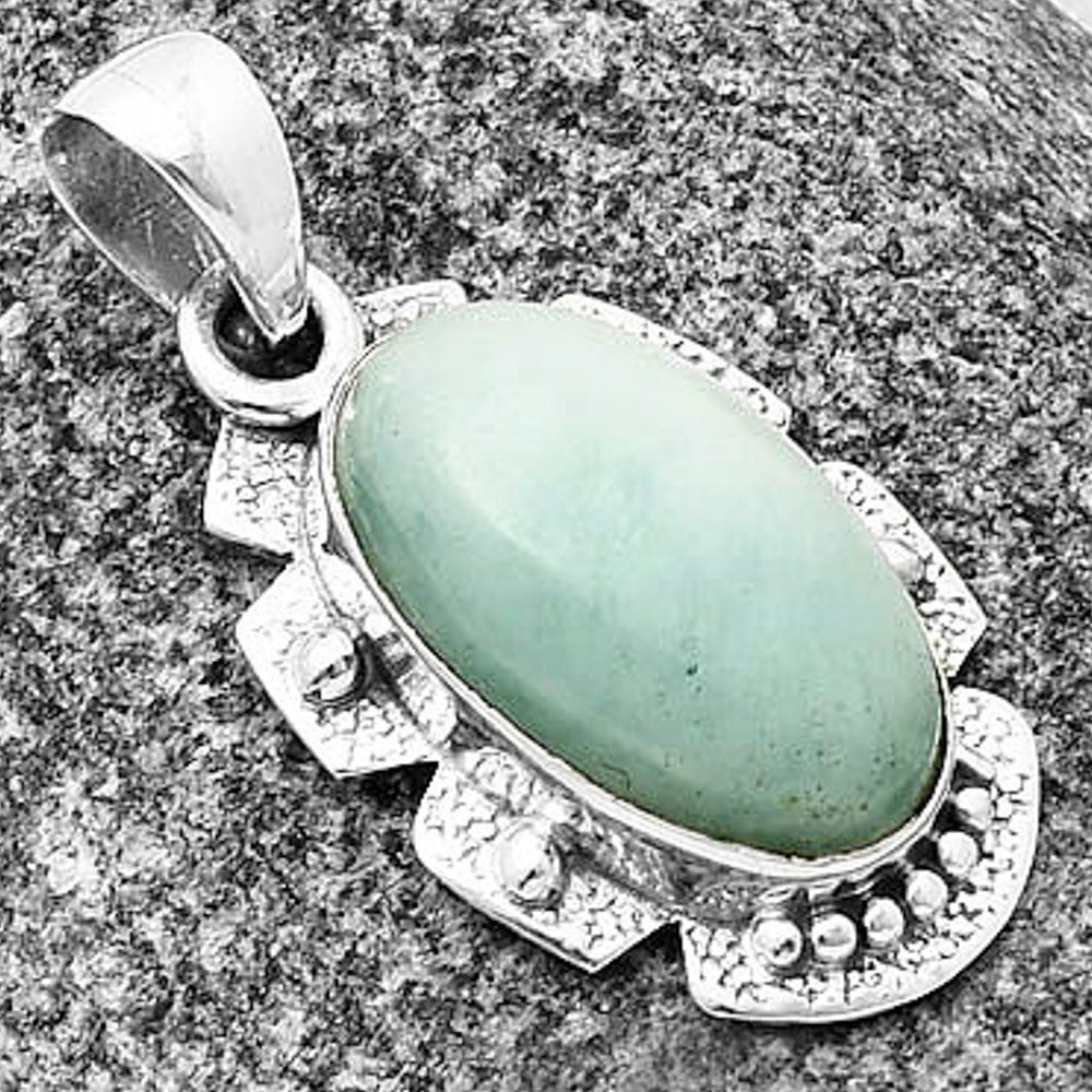 Natural Blue Aragonite Pendant P-1485 SDP140292
