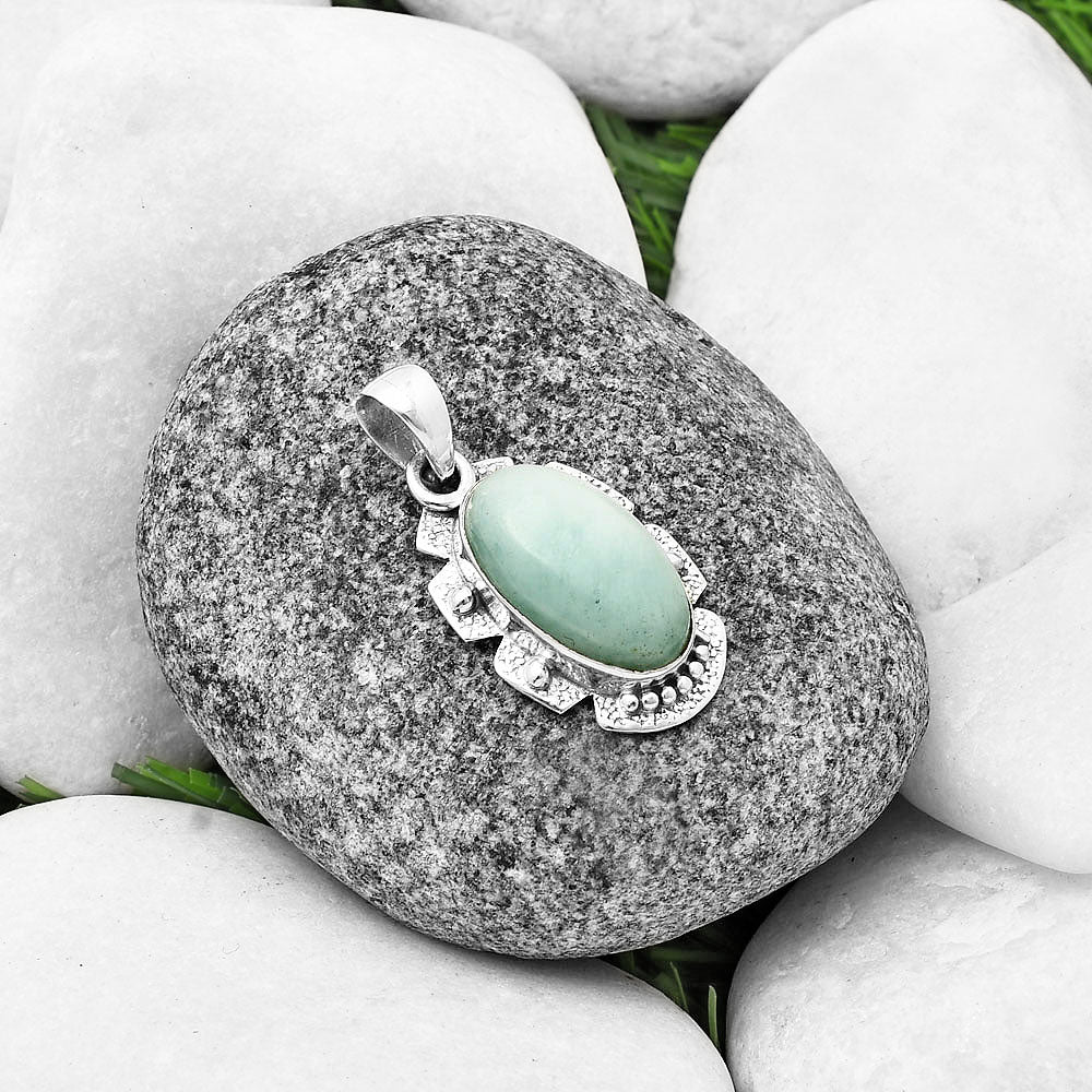 Natural Blue Aragonite Pendant P-1485 SDP140292