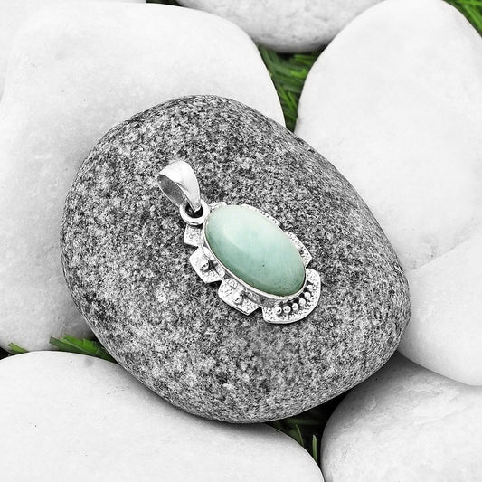 Natural Blue Aragonite Pendant P-1485 SDP140292