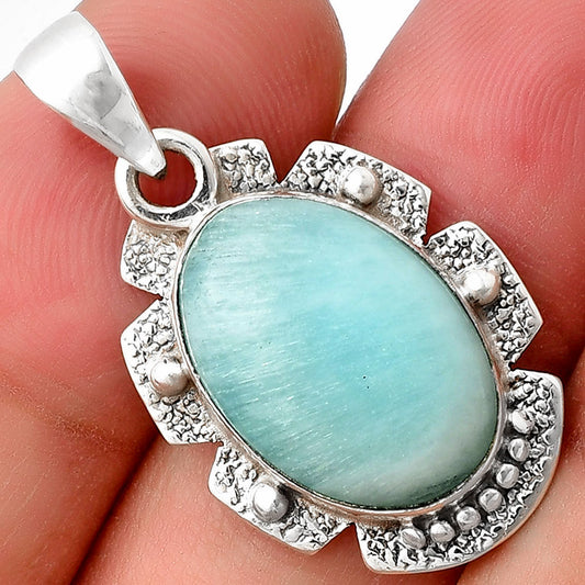 Natural Blue Aragonite Pendant P-1485 SDP140294