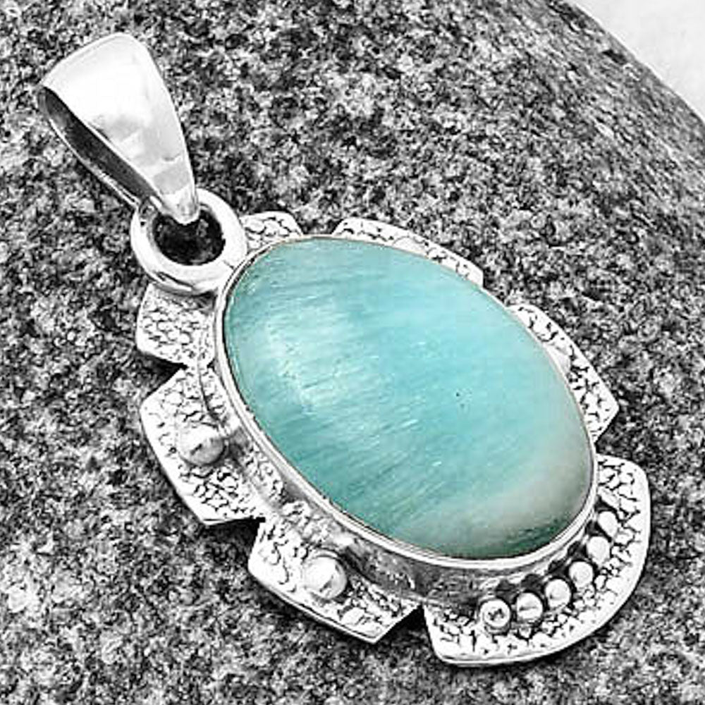 Natural Blue Aragonite Pendant P-1485 SDP140294