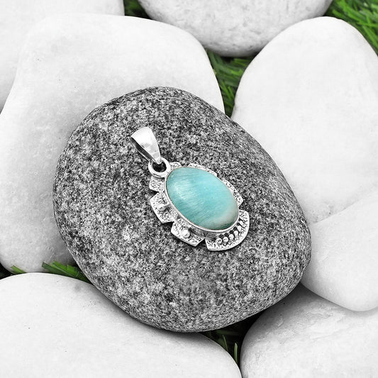 Natural Blue Aragonite Pendant P-1485 SDP140294
