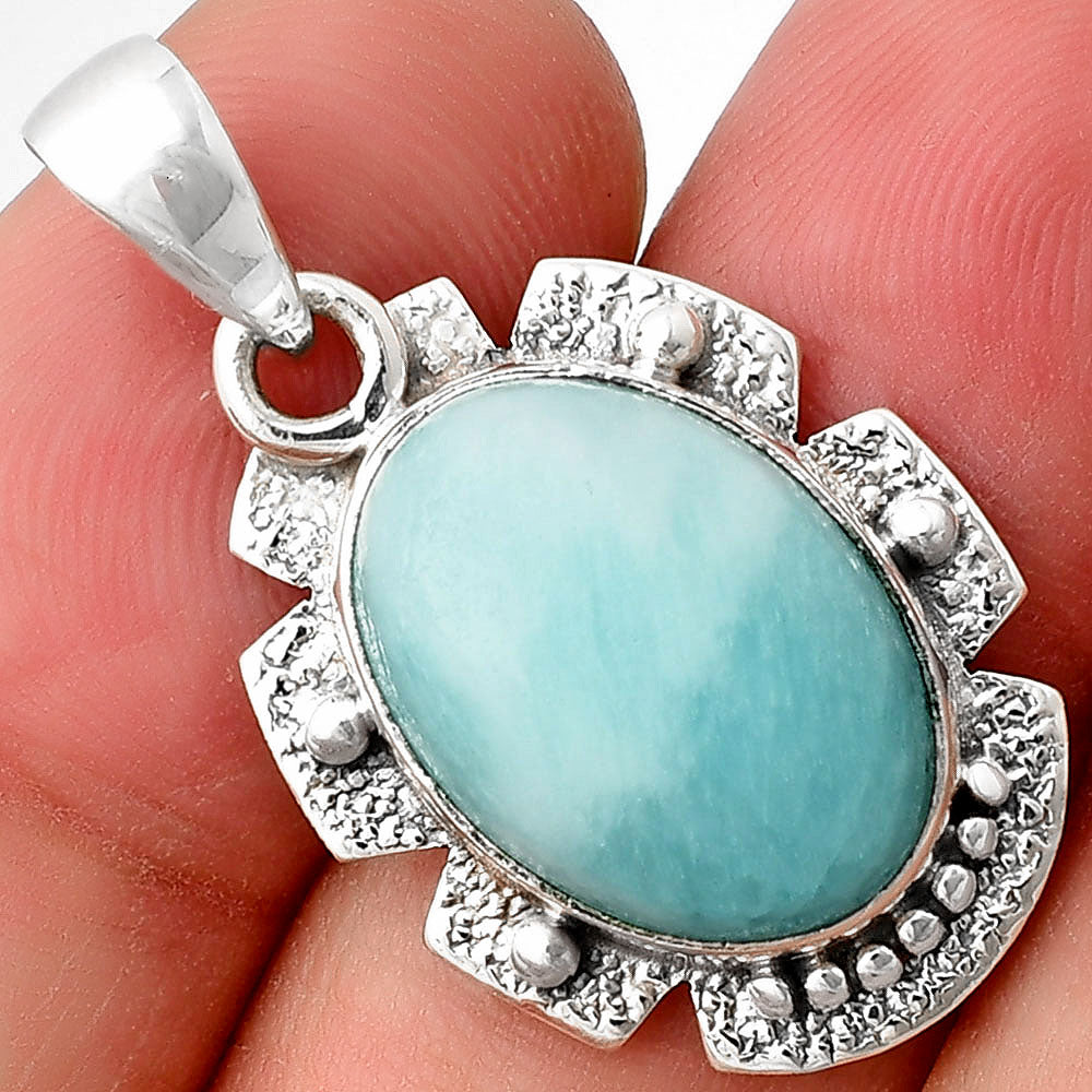 Natural Blue Aragonite Pendant P-1485 SDP140295