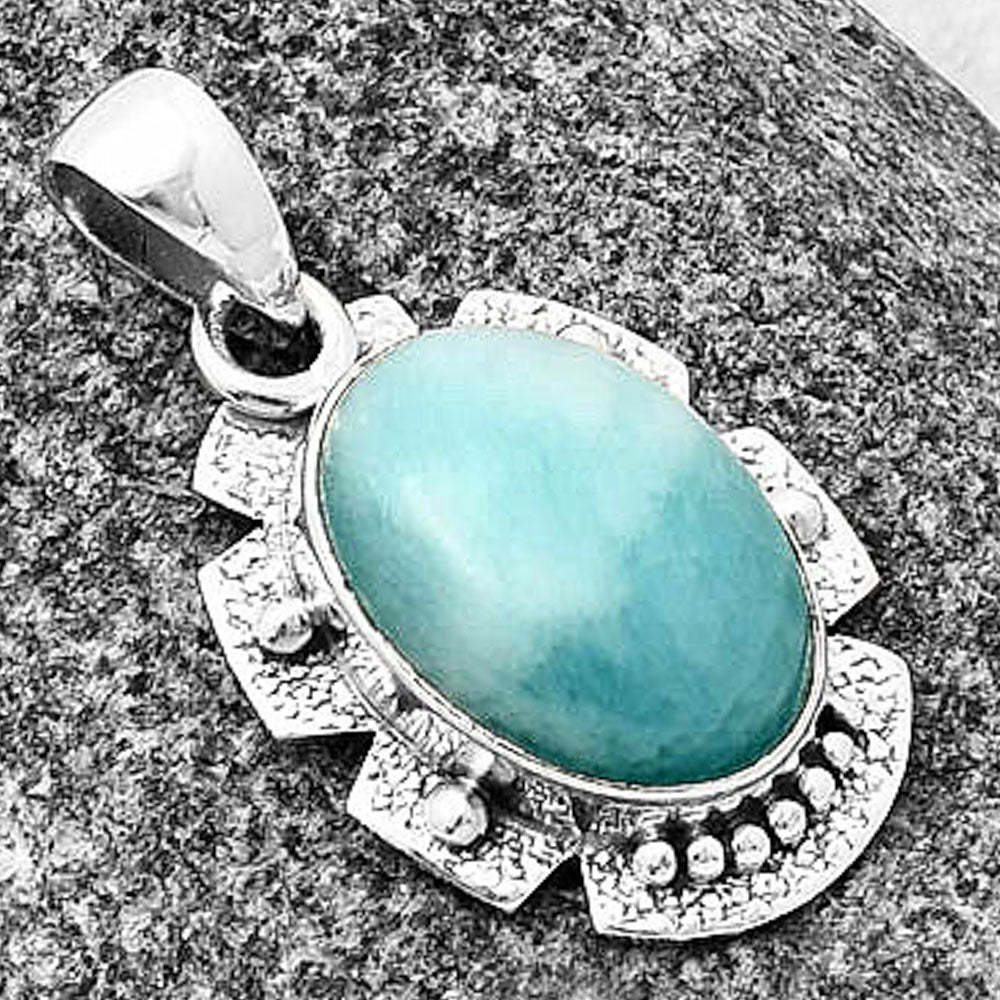 Natural Blue Aragonite Pendant P-1485 SDP140295