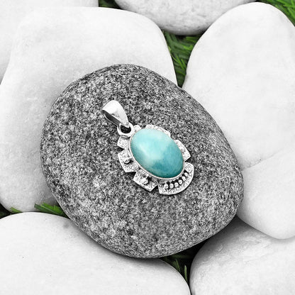Natural Blue Aragonite Pendant P-1485 SDP140295