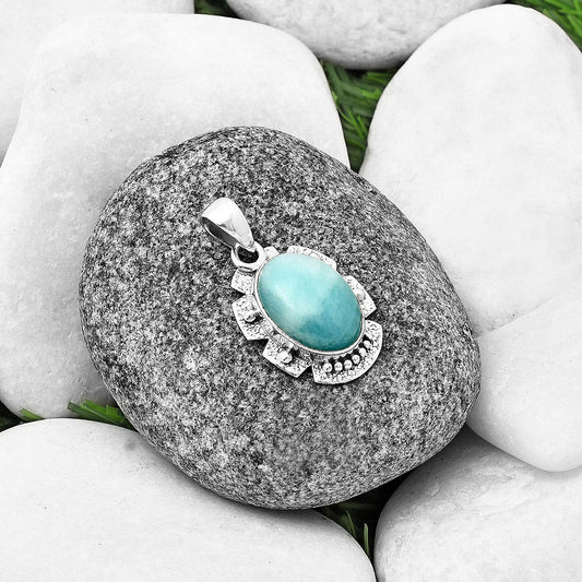 Natural Blue Aragonite Pendant P-1485 SDP140295