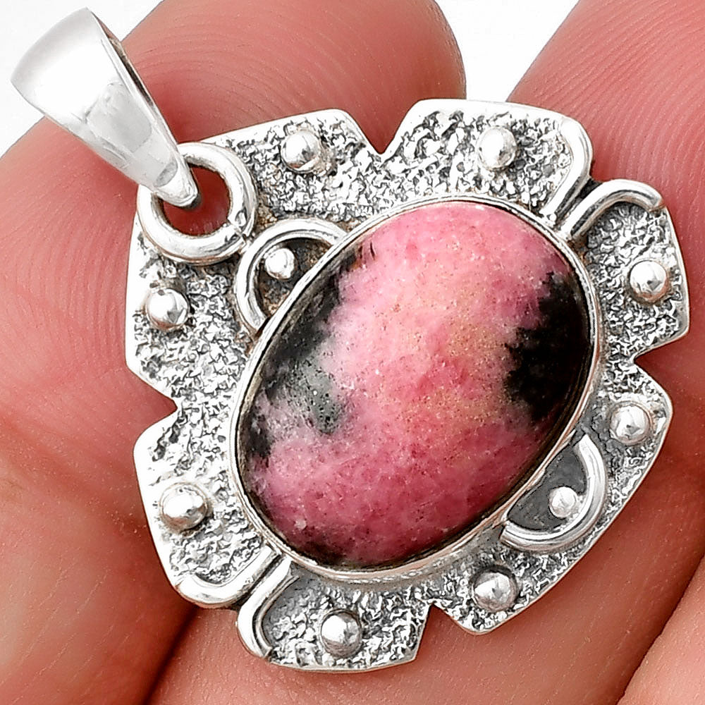 Natural Rhodonite Pendant P-1390 SDP140315