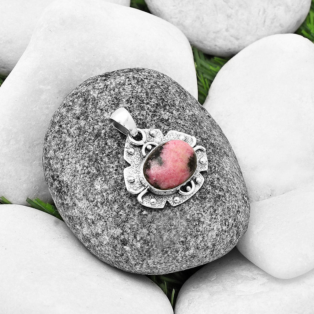 Natural Rhodonite Pendant P-1390 SDP140315