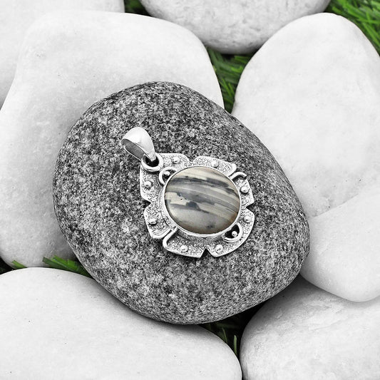 Natural Picasso Jasper Pendant P-1390 SDP140324