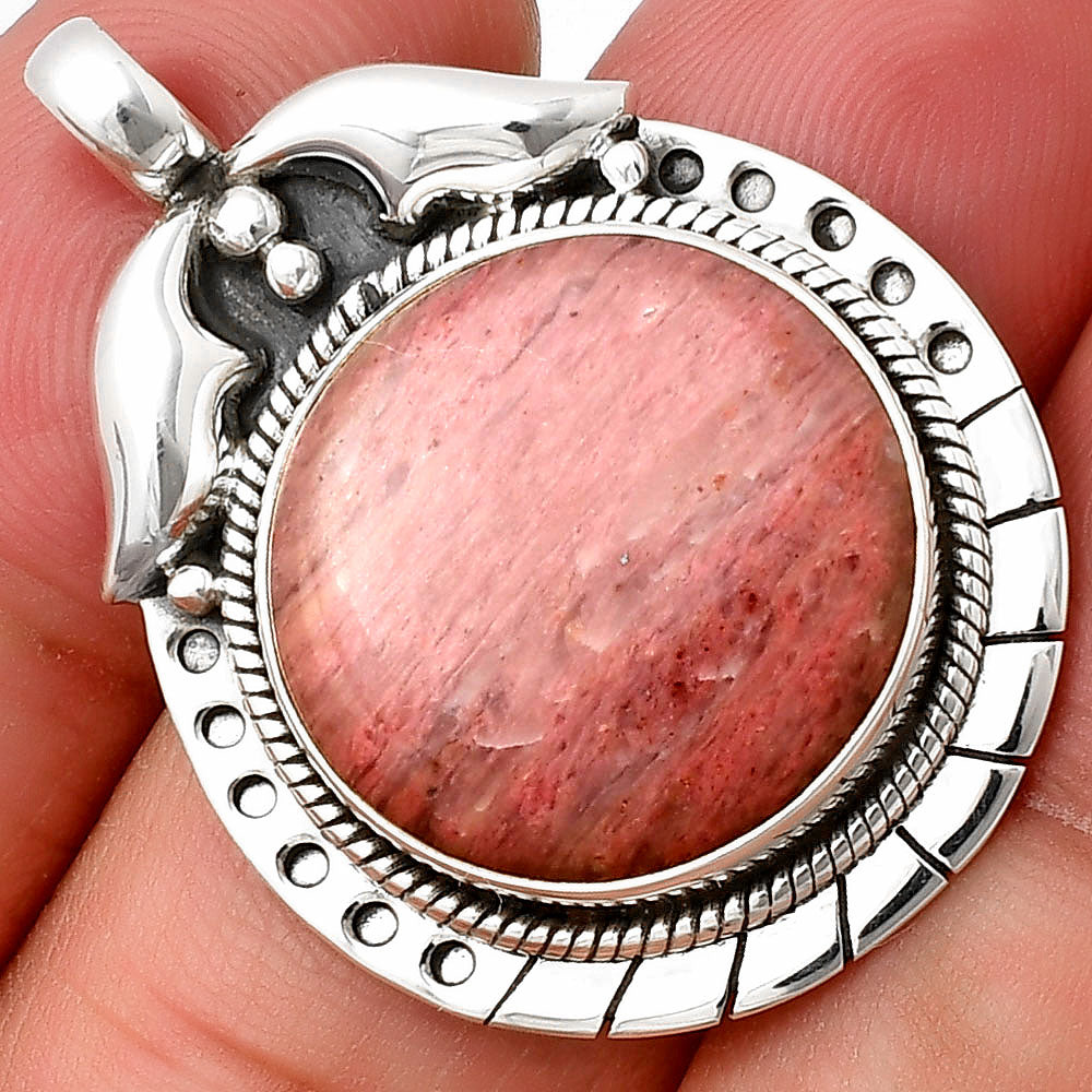 Natural Pink Tulip Quartz Pendant P-1568 SDP140344