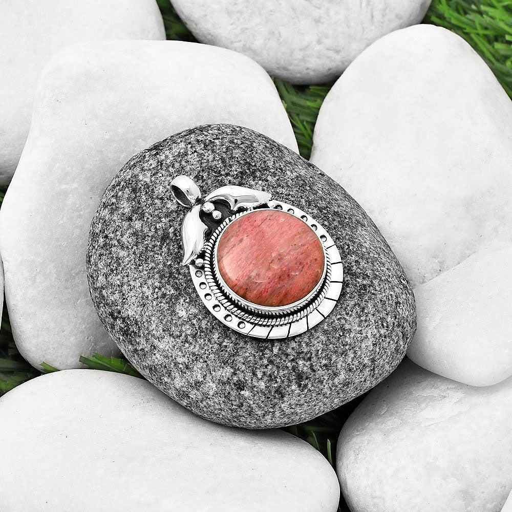 Natural Pink Tulip Quartz Pendant P-1568 SDP140344