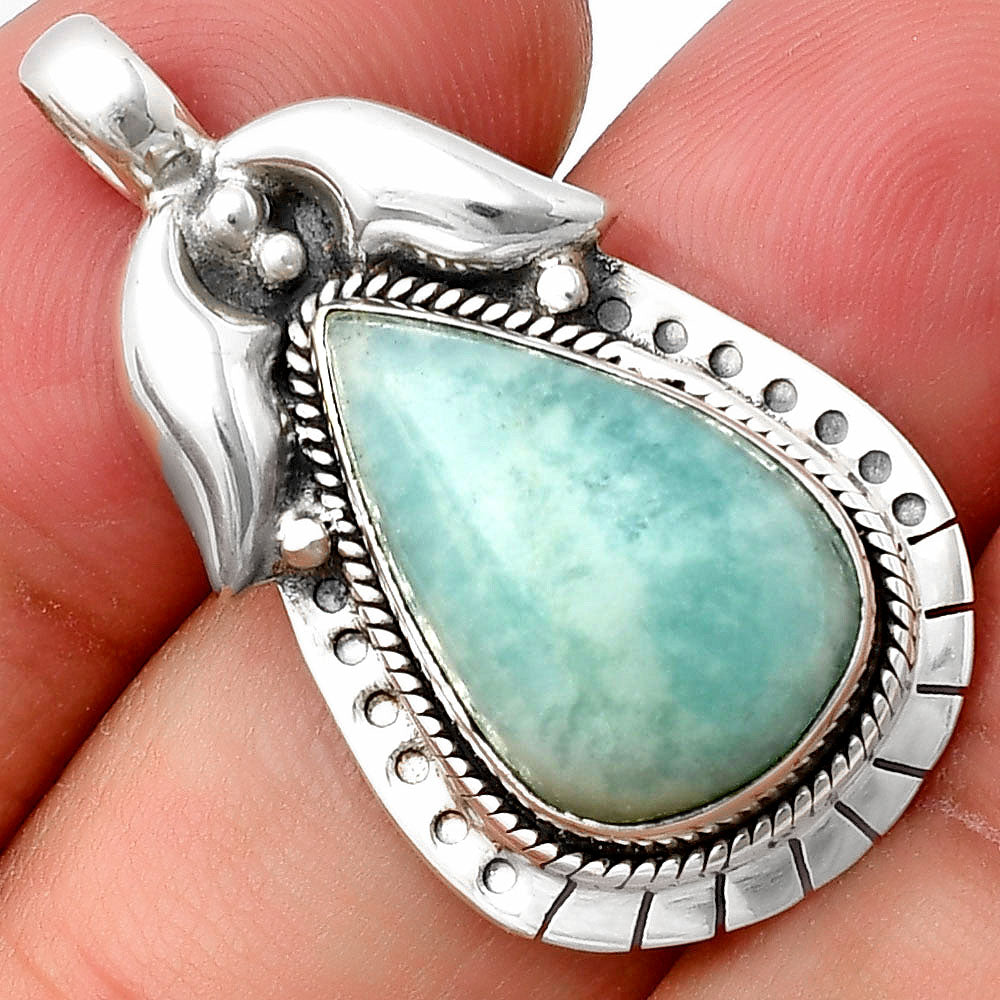 Natural Blue Aragonite Pendant P-1568 SDP140358
