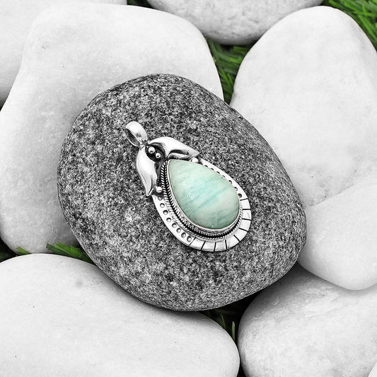 Natural Blue Aragonite Pendant P-1568 SDP140359