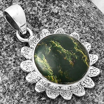 Natural Green Fuchsite Pendant P-1205 SDP140361