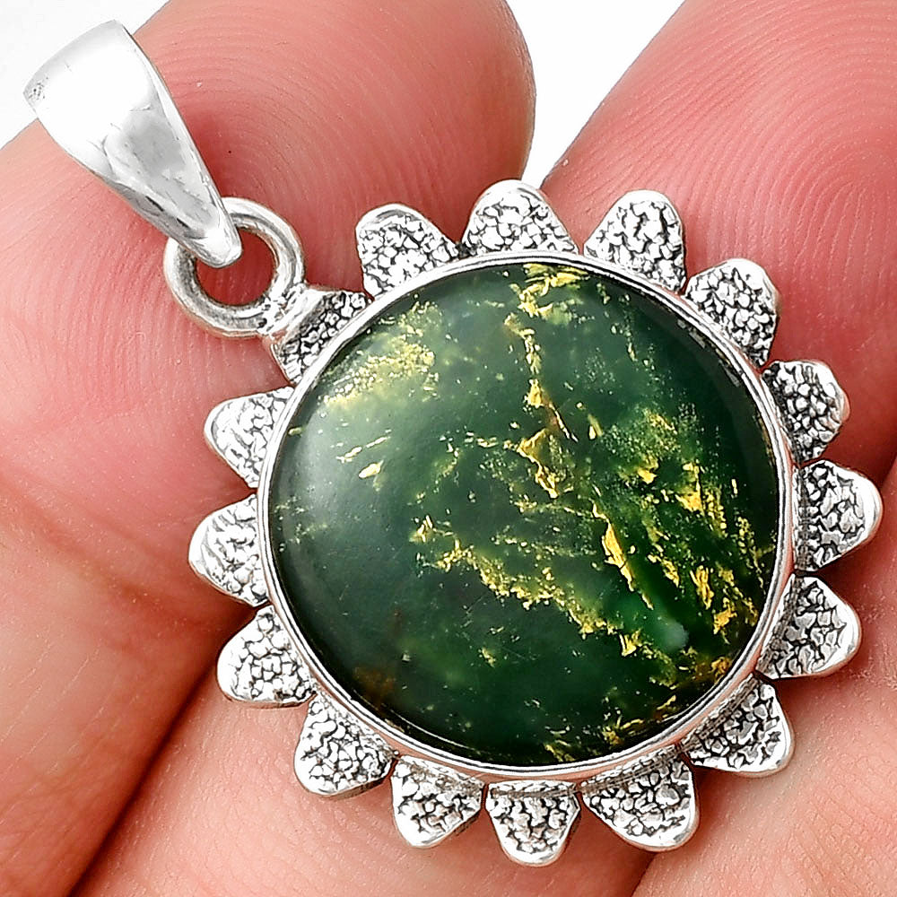 Natural Green Fuchsite Pendant P-1205 SDP140370