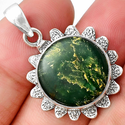 Natural Green Fuchsite Pendant P-1205 SDP140370