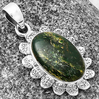 Natural Green Fuchsite Pendant P-1205 SDP140373