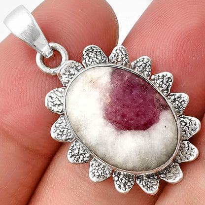 Natural Pink Tourmaline in Quartz Pendant P-1205 SDP140376