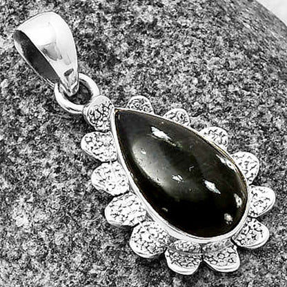 Natural Snow Flake Obsidian Pendant P-1205 SDP140379