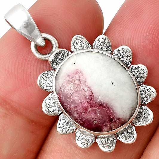 Natural Pink Tourmaline in Quartz Pendant P-1205 SDP140387