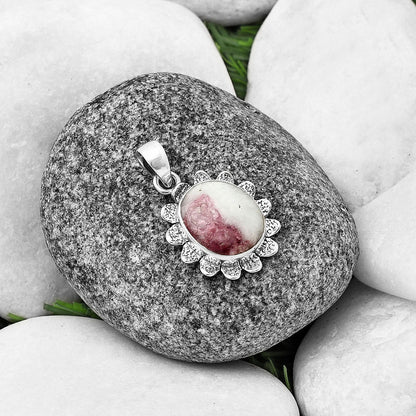 Natural Pink Tourmaline in Quartz Pendant P-1205 SDP140387