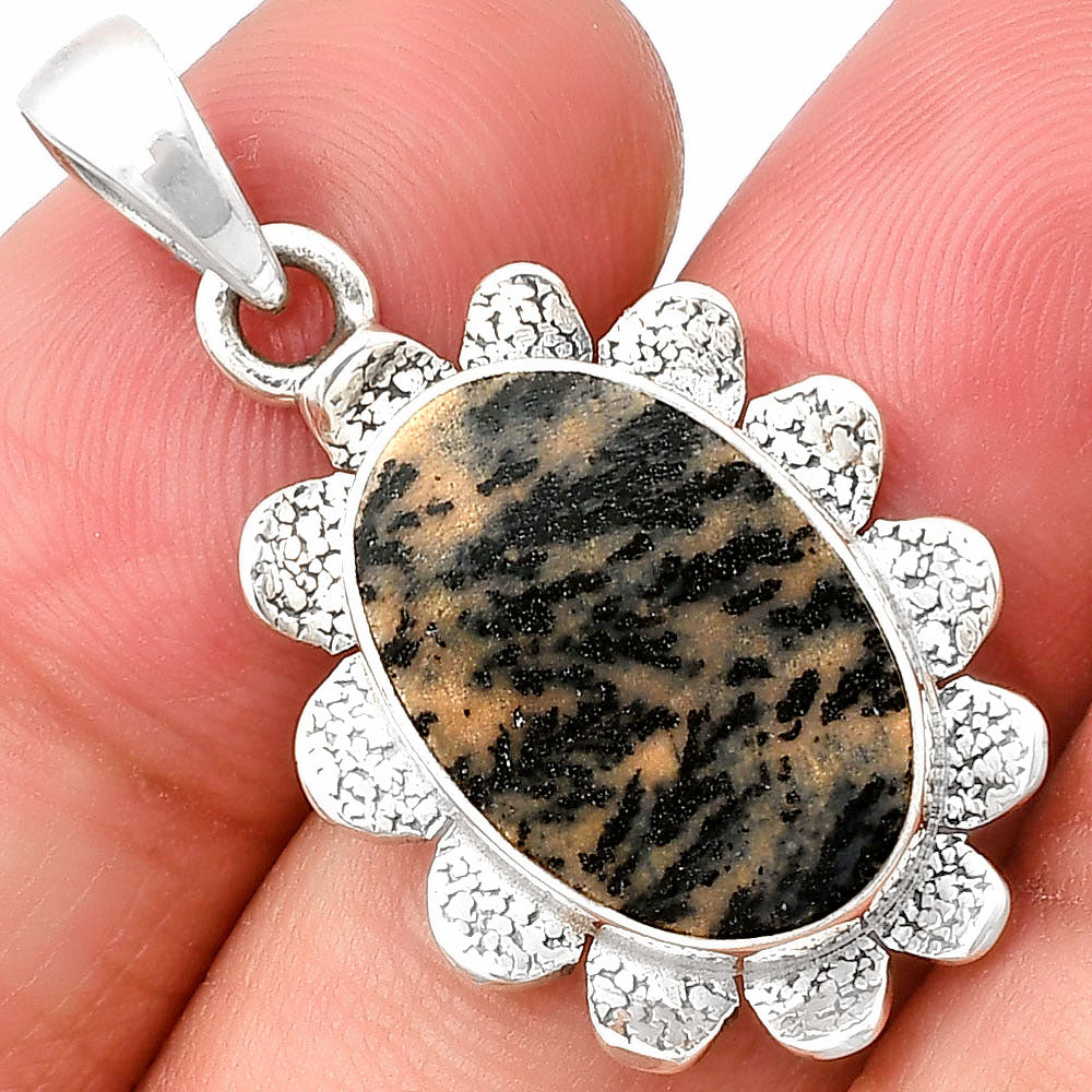 Natural Russian Honey Dendrite Opal Pendant P-1205 SDP140397