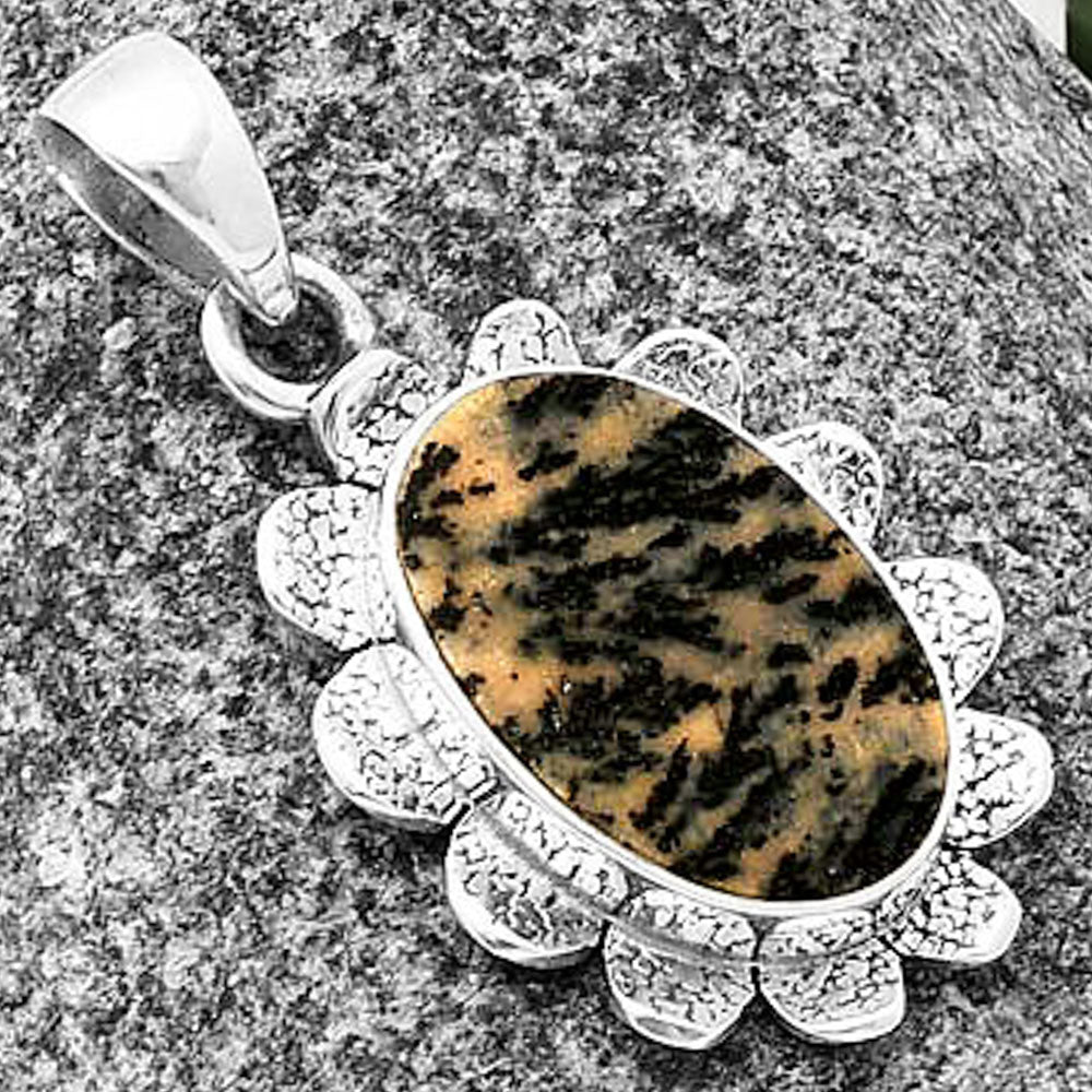 Natural Russian Honey Dendrite Opal Pendant P-1205 SDP140397