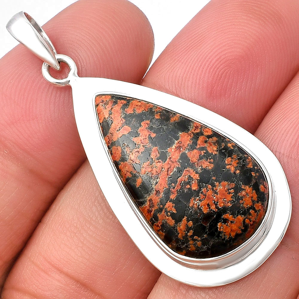 Natural Fireworks Obsidian Pendant P-1076 SDP140490