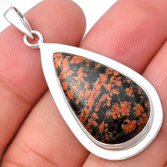 Natural Fireworks Obsidian Pendant P-1076 SDP140490