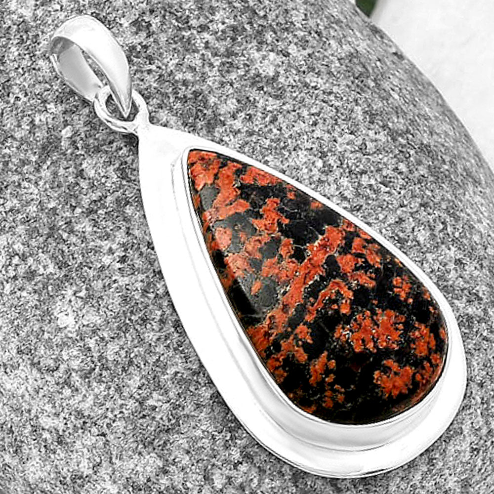 Natural Fireworks Obsidian Pendant P-1076 SDP140490