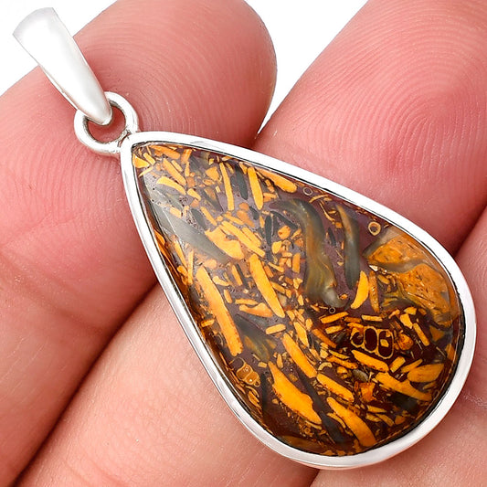 Natural Coquina Fossil Jasper - India Pendant P-1002 SDP140505