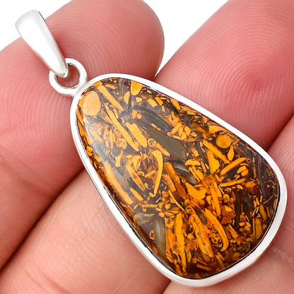 Natural Coquina Fossil Jasper - India Pendant P-1002 SDP140510