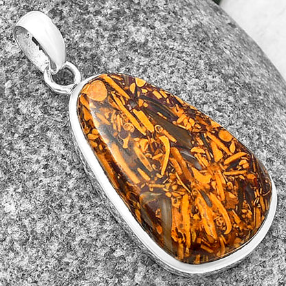 Natural Coquina Fossil Jasper - India Pendant P-1002 SDP140510