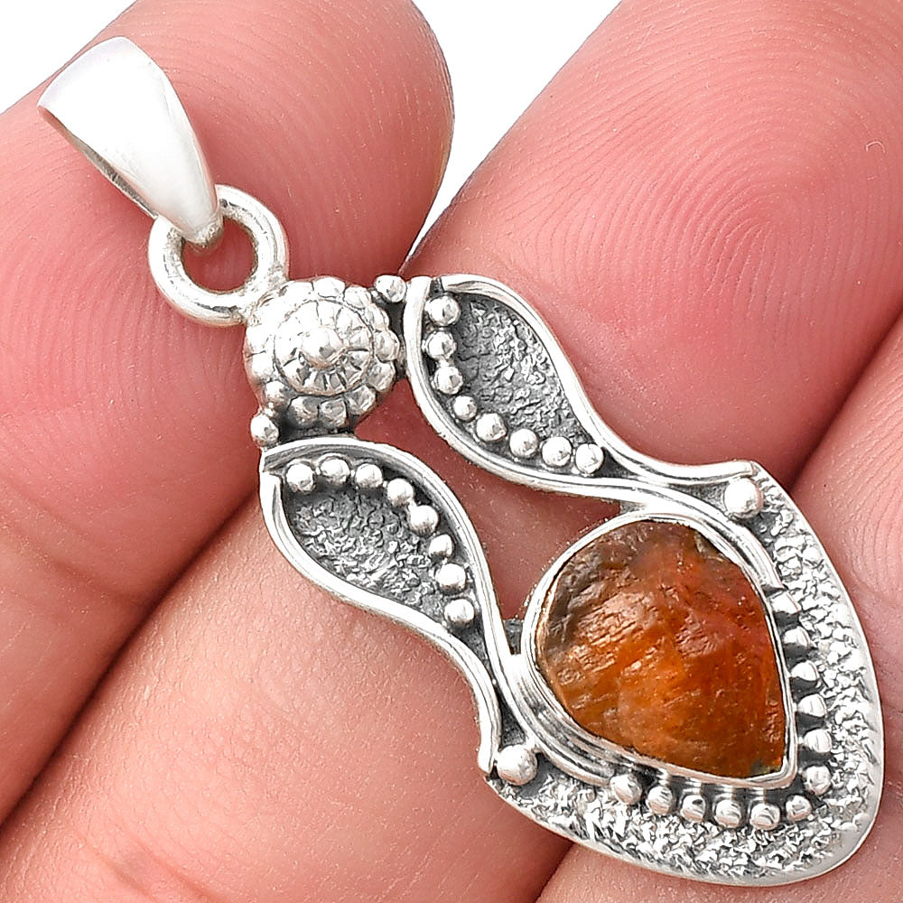 Natural Sunstone Rough Pendant P-1277 SDP140567