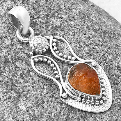 Natural Sunstone Rough Pendant P-1277 SDP140567