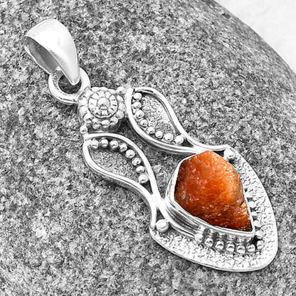 Natural Sunstone Rough Pendant P-1277 SDP140569