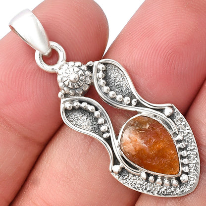 Natural Sunstone Rough Pendant P-1277 SDP140570