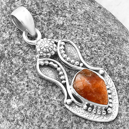 Natural Sunstone Rough Pendant P-1277 SDP140570
