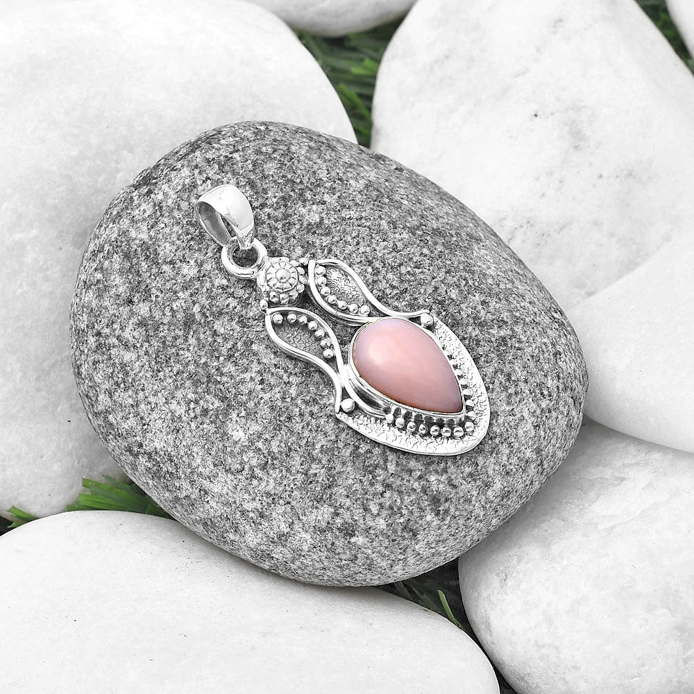 Natural Pink Scolecite Pendant P-1277 SDP140576
