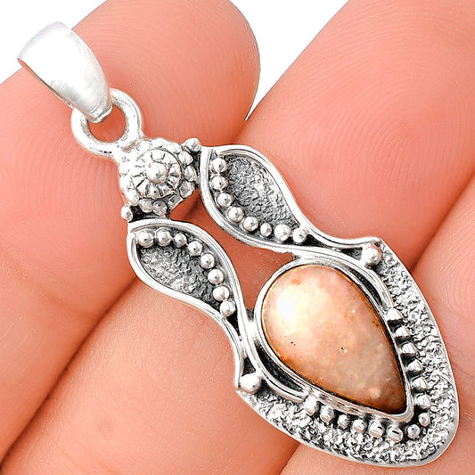 Natural Pink Scolecite Pendant P-1277 SDP140579