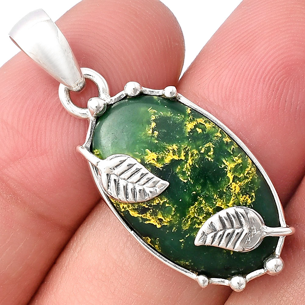 Natural Green Fuchsite Pendant P-1226 SDP140582