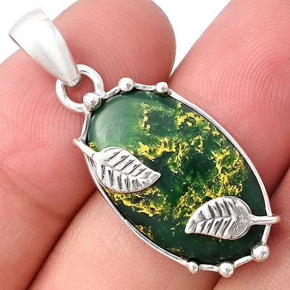 Natural Green Fuchsite Pendant P-1226 SDP140582