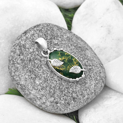 Natural Green Fuchsite Pendant P-1226 SDP140582