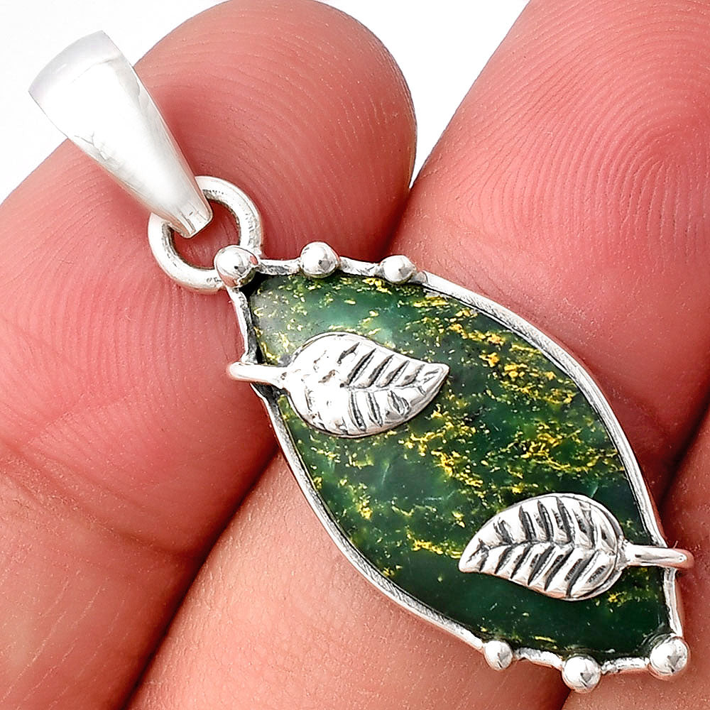 Natural Green Fuchsite Pendant P-1226 SDP140584