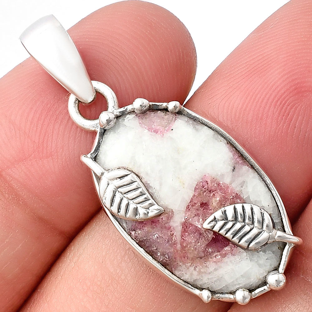 Natural Pink Tourmaline in Quartz Pendant P-1226 SDP140604