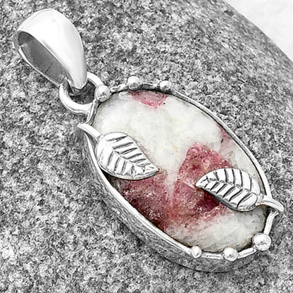 Natural Pink Tourmaline in Quartz Pendant P-1226 SDP140604