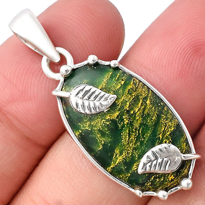 Natural Green Fuchsite Pendant P-1226 SDP140608