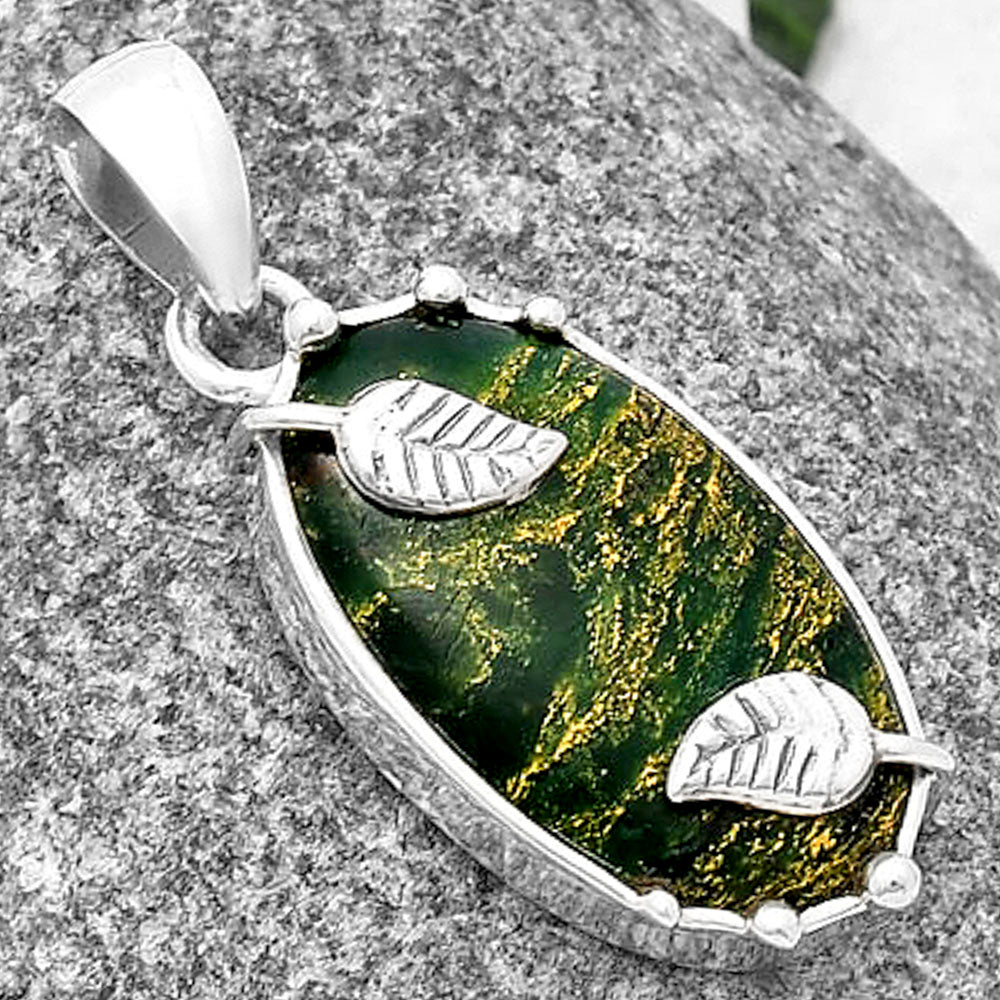 Natural Green Fuchsite Pendant P-1226 SDP140608
