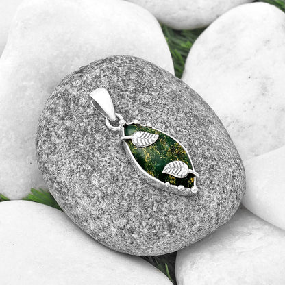 Natural Green Fuchsite Pendant P-1226 SDP140610