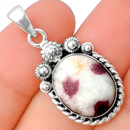 Natural Pink Tourmaline in Quartz Pendant P-1616 SDP140623